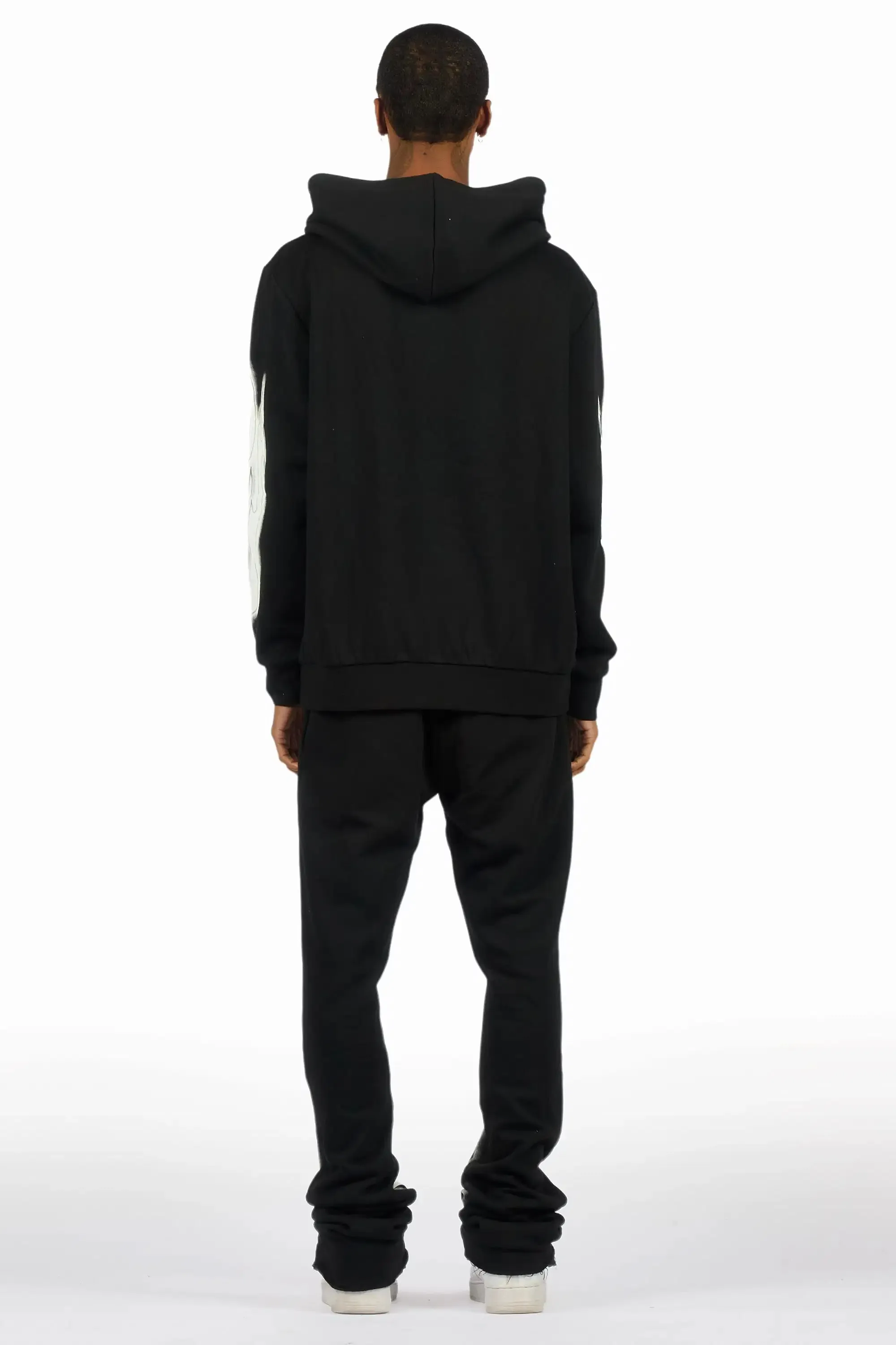Nyro Black Hoodie/Stacked Pant Track Set sold by Rockstar Original product image thumbnail 5