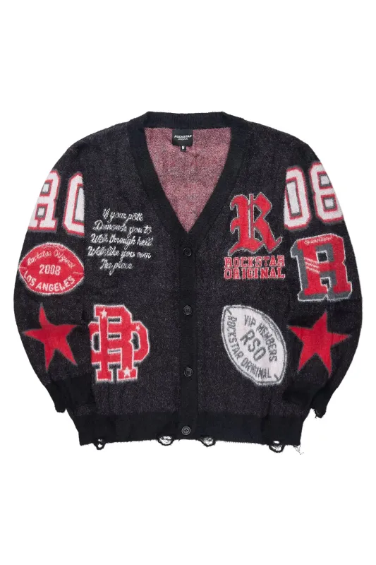 Delling Black/White/Red Knit Sweater sold by Rockstar Original