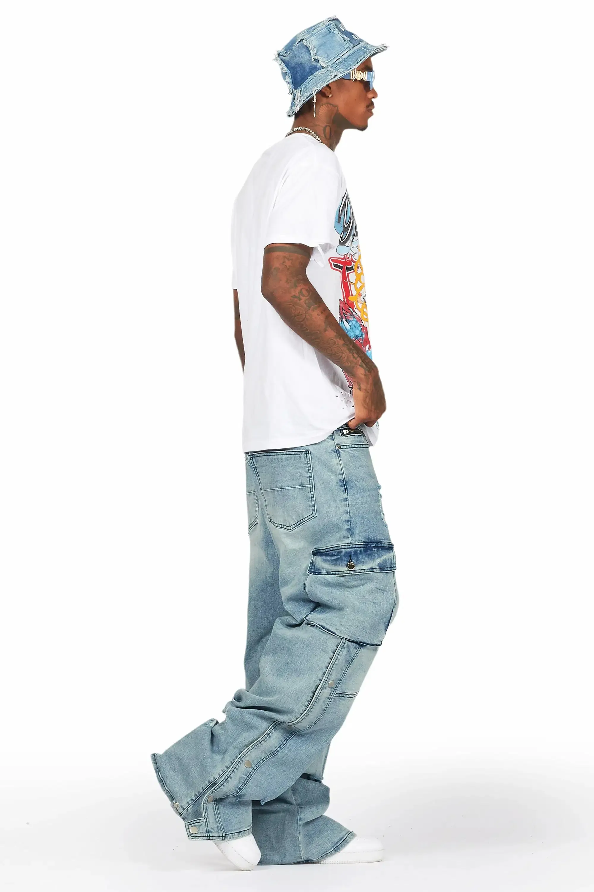 Kuiper Blue Baggy Fit Jean sold by Rockstar Original product image thumbnail 4