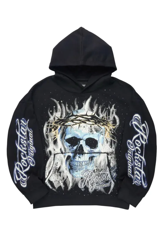 Magy Black Rhinestone Hoodie sold by Rockstar Original
