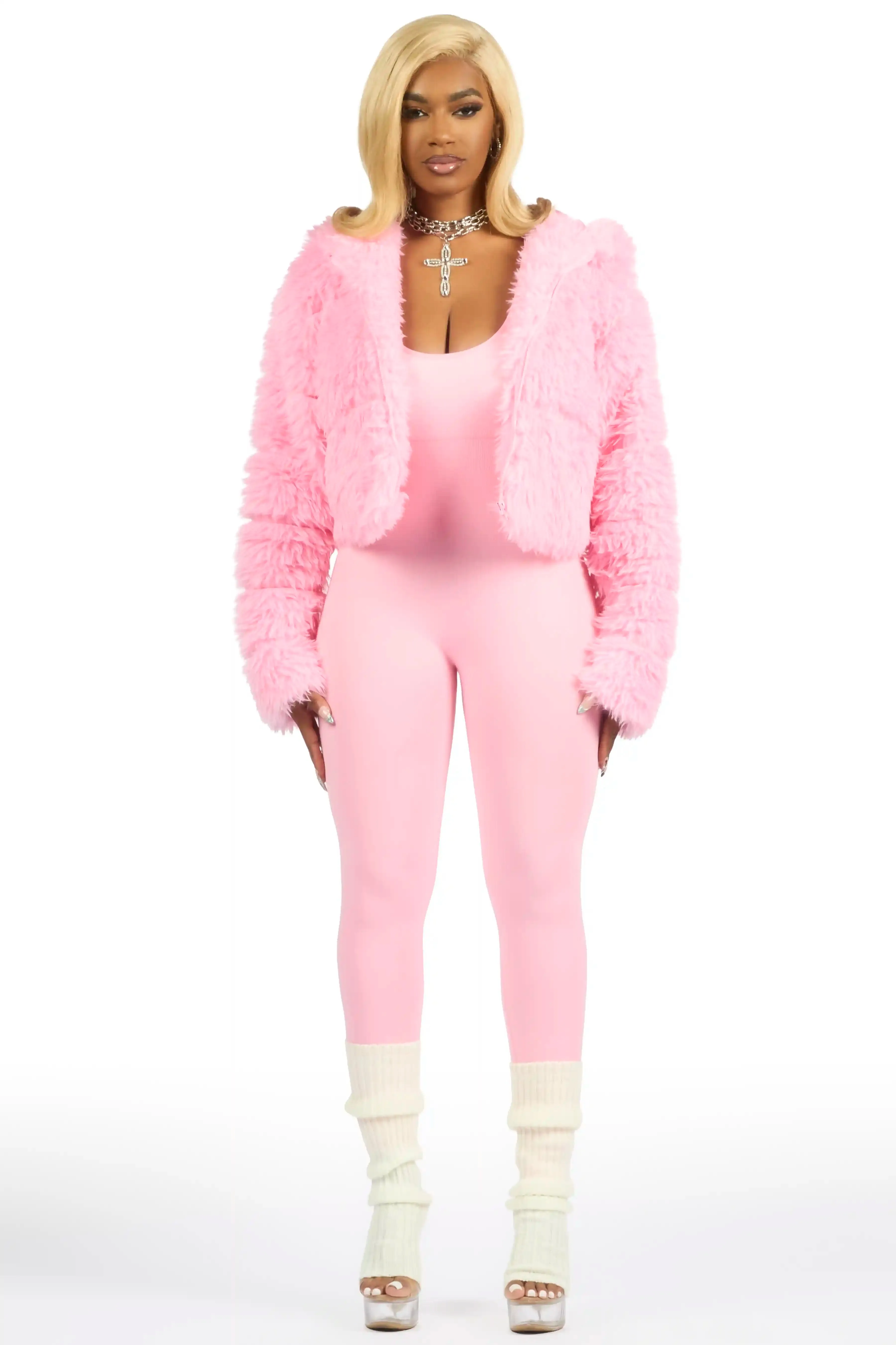 Kristin Pink Fur Jacket sold by Rockstar Original product image thumbnail 3