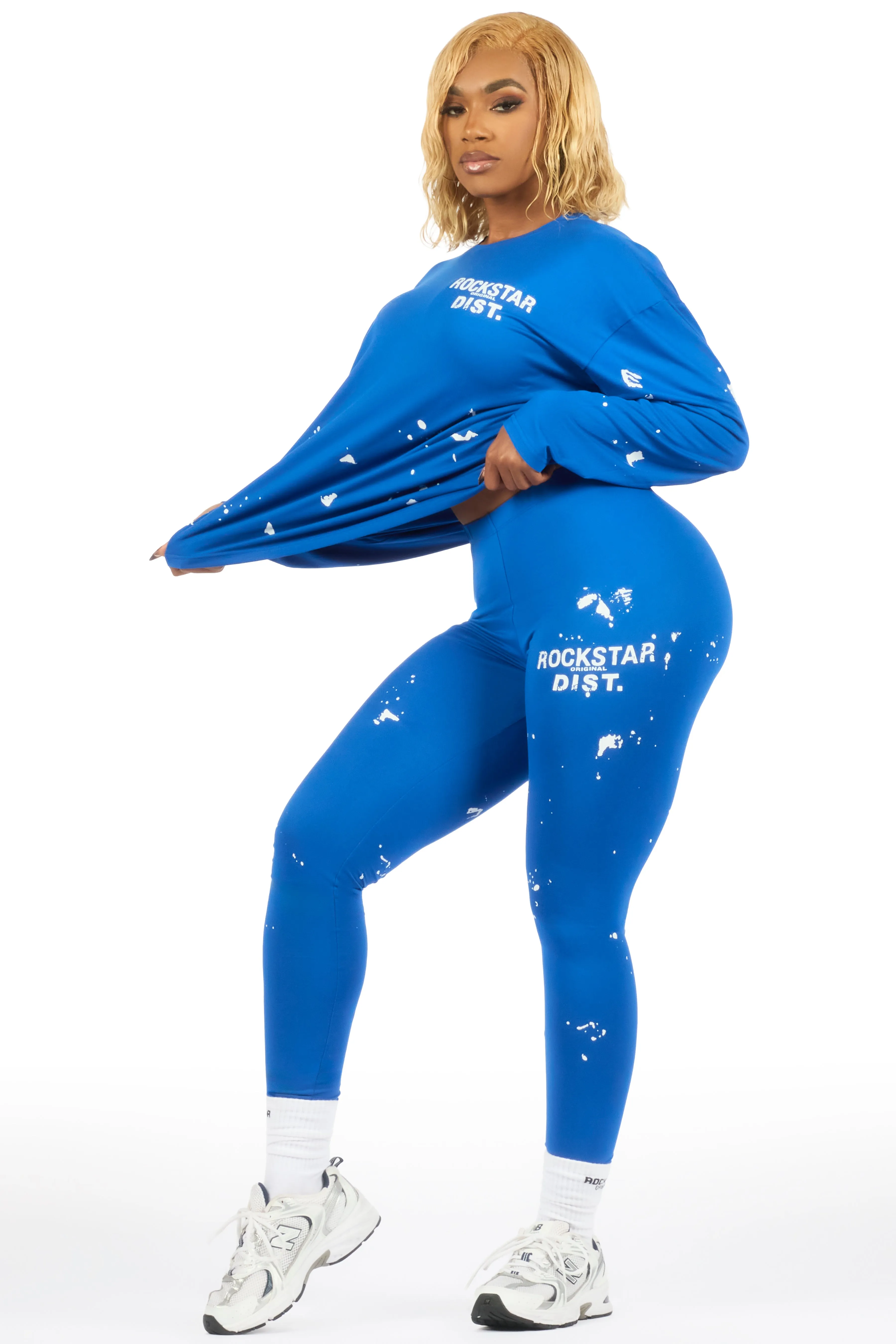 Living For It Royal Blue Long Sleeve Legging Set sold by Rockstar Original