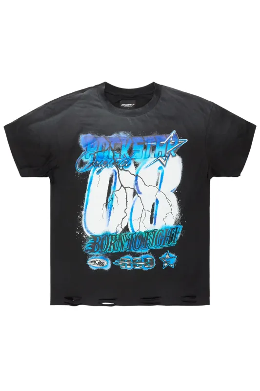 Vaelox Black Oversized Graphic T-Shirt sold by Rockstar Original