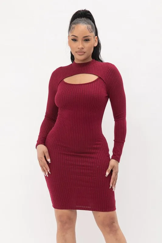 Staci Burgundy Knit Mini Dress sold by Rockstar Original product image thumbnail 2