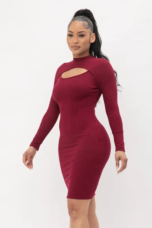 Staci Burgundy Knit Mini Dress sold by Rockstar Original