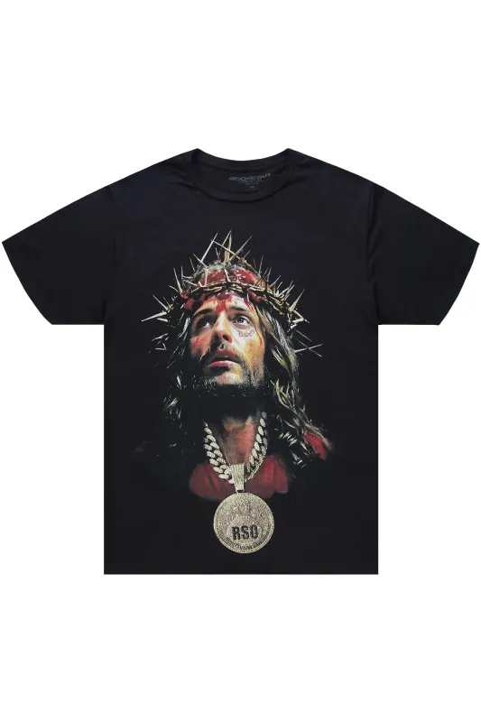 Amina 2.0 Black Oversized Graphic T-Shirt sold by Rockstar Original