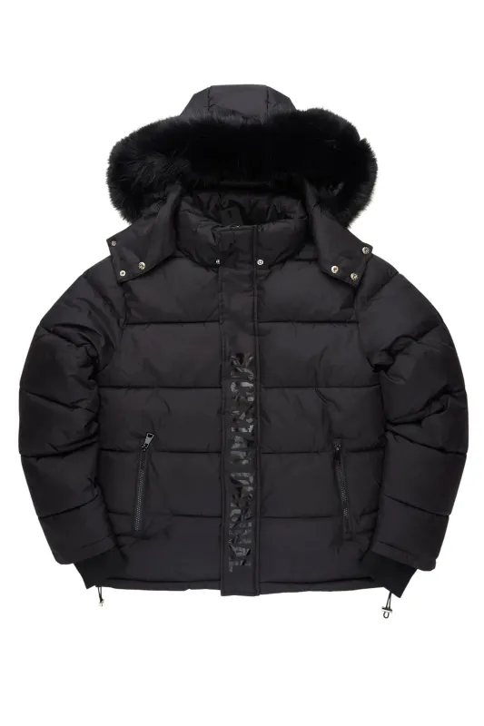Frostbite Black/Black Puffer Jacket sold by Rockstar Original