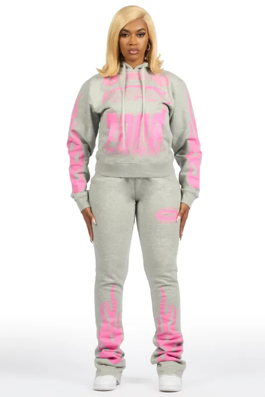 Esha 2.0 Heather Grey Super Stacked Flare Trackset sold by Rockstar Original