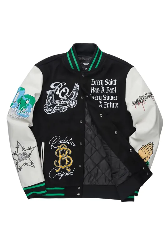 Warpath Black Varsity Jacket sold by Rockstar Original