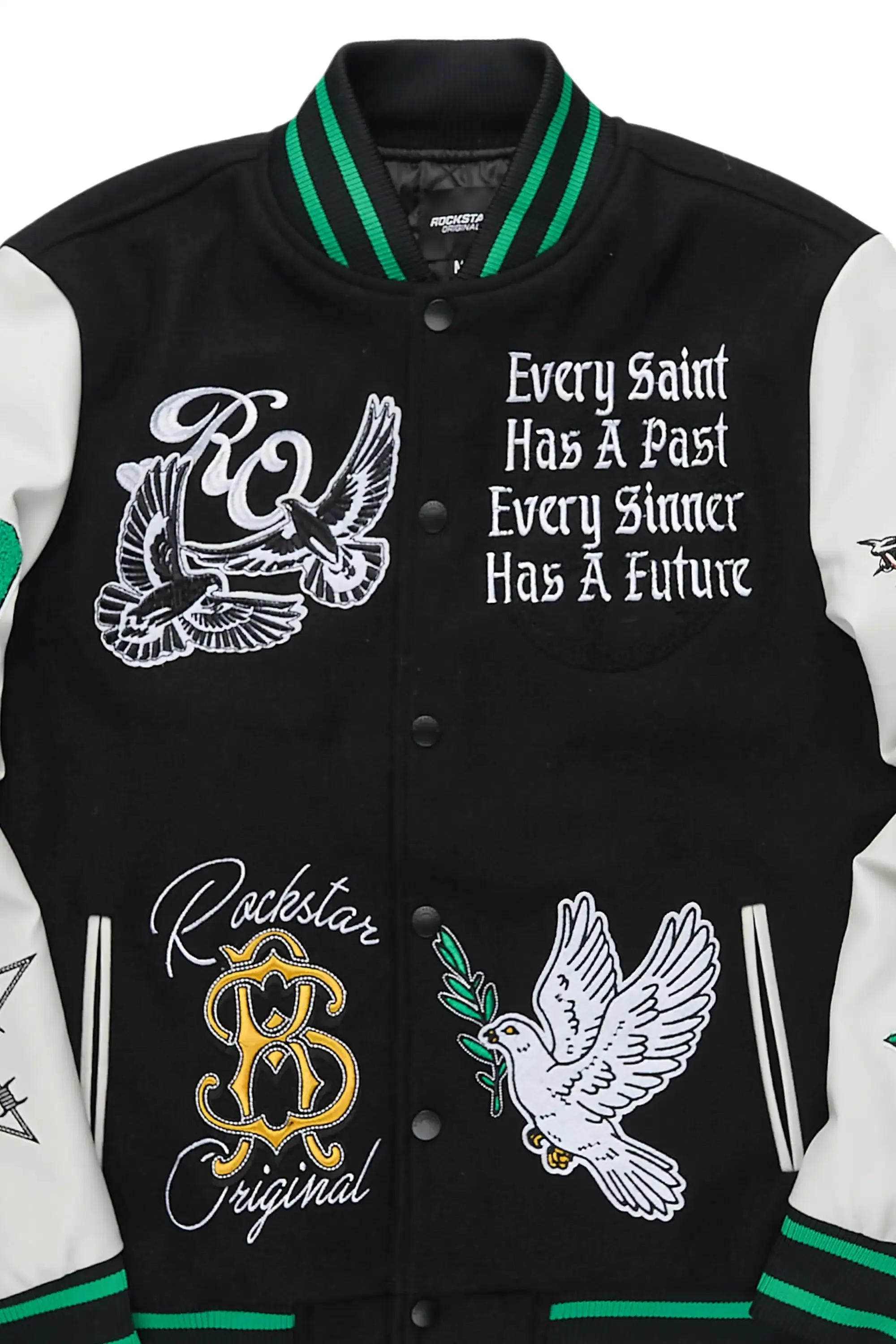 Warpath Black Varsity Jacket sold by Rockstar Original product image thumbnail 2