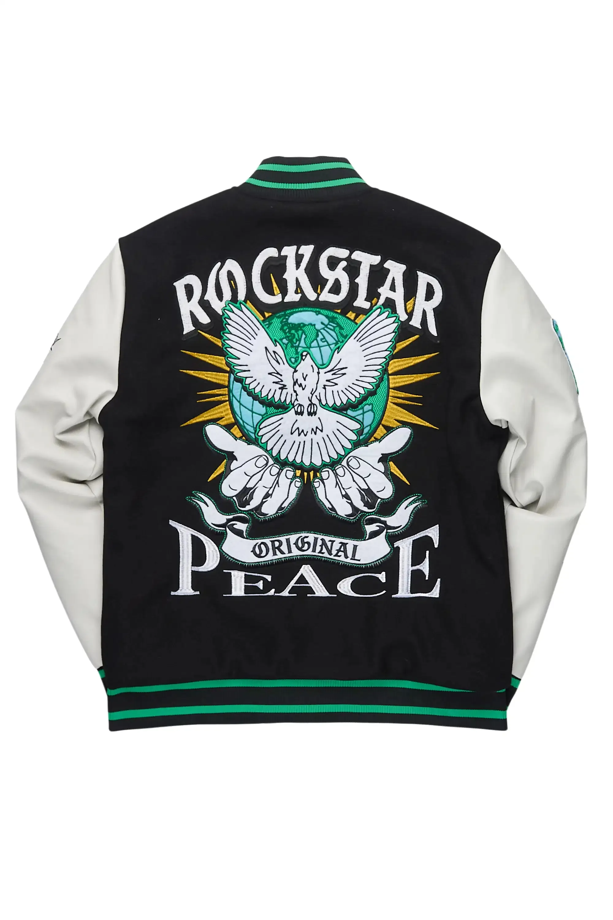 Warpath Black Varsity Jacket sold by Rockstar Original product image thumbnail 3