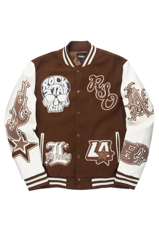 Legion Brown Varsity Jacket made by Rockstar Original