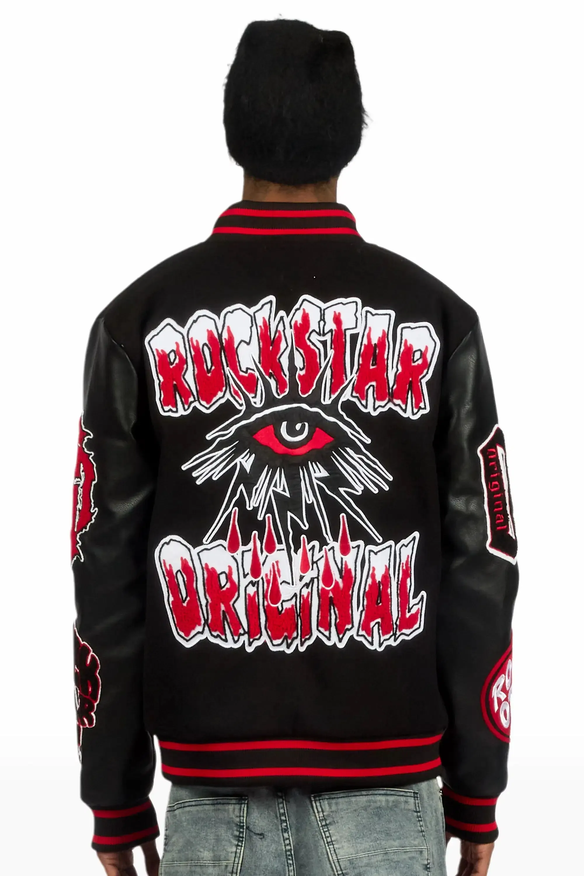 Syndicate Black Varsity Jacket sold by Rockstar Original product image thumbnail 3