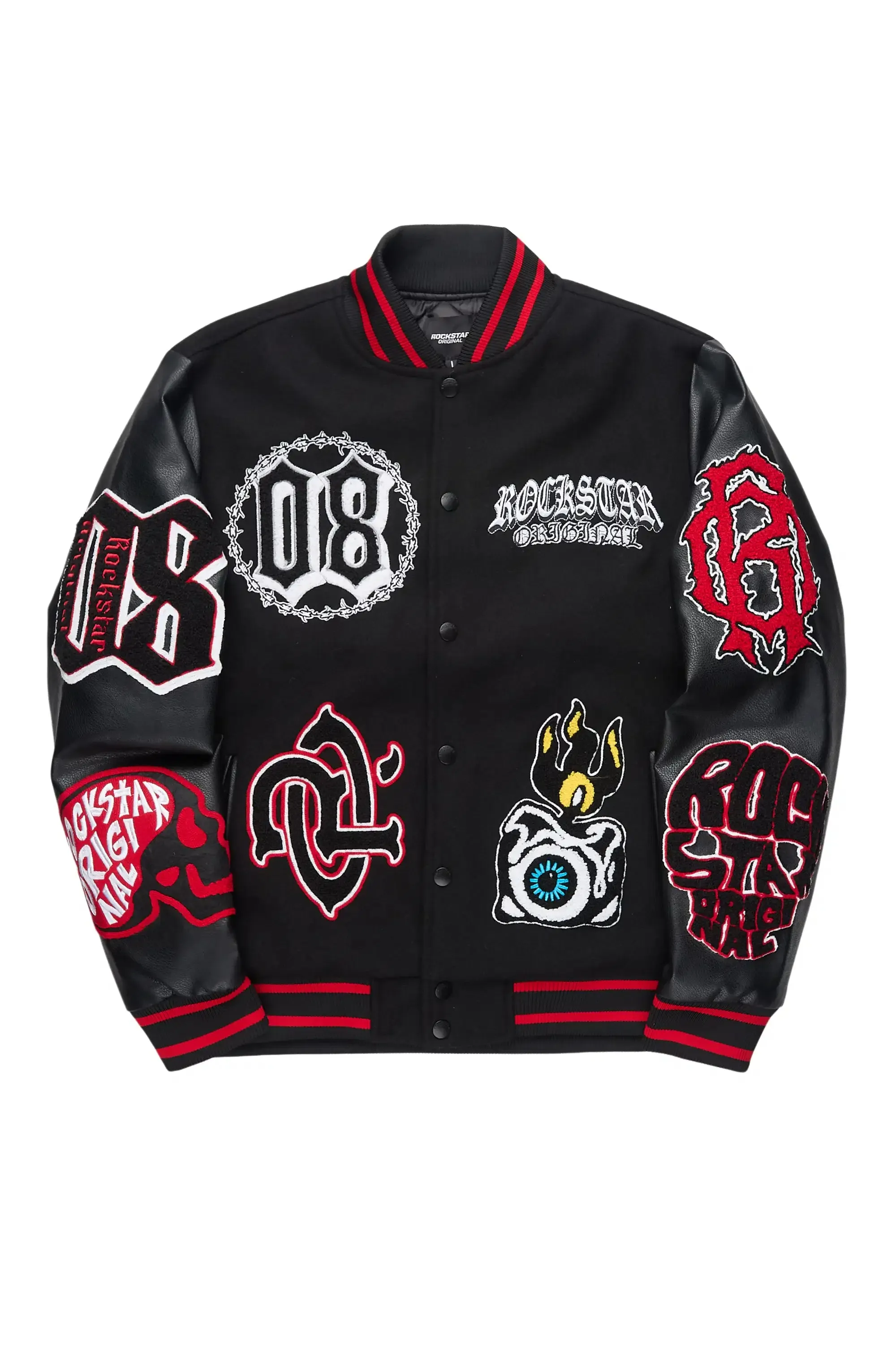 Syndicate Black Varsity Jacket sold by Rockstar Original