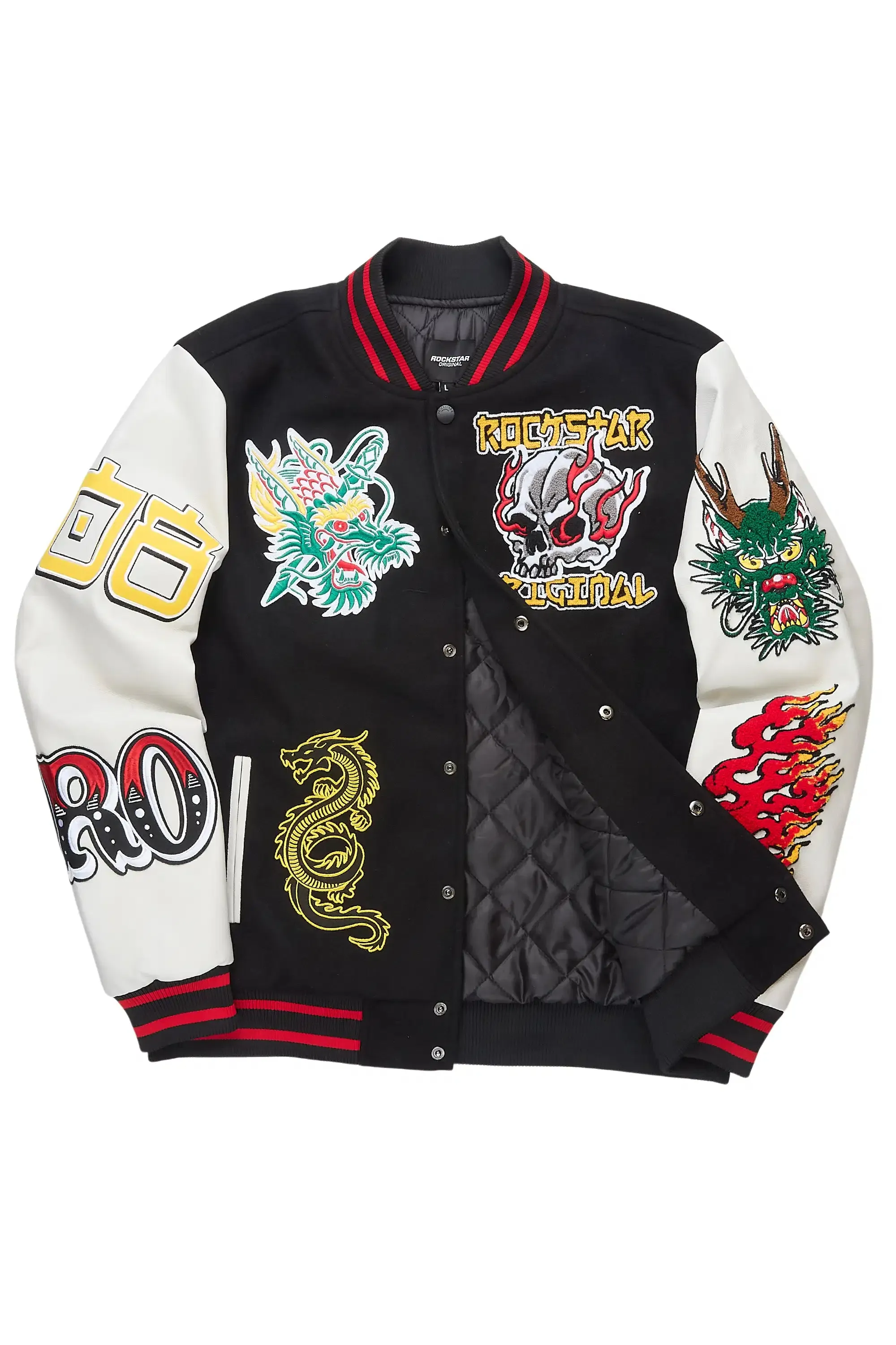 Python Black Varsity Jacket sold by Rockstar Original product image thumbnail 2