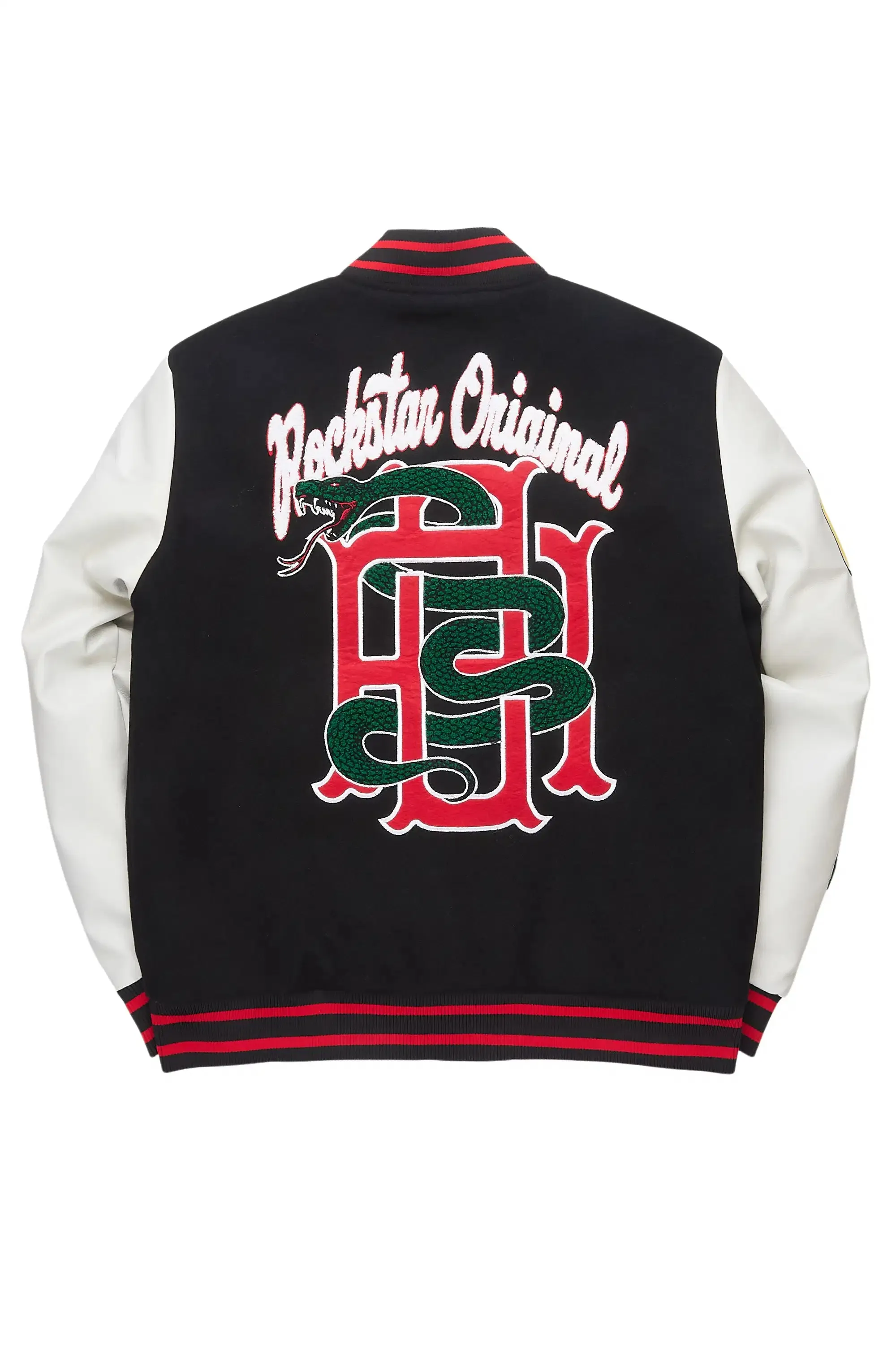 Python Black Varsity Jacket sold by Rockstar Original product image thumbnail 4