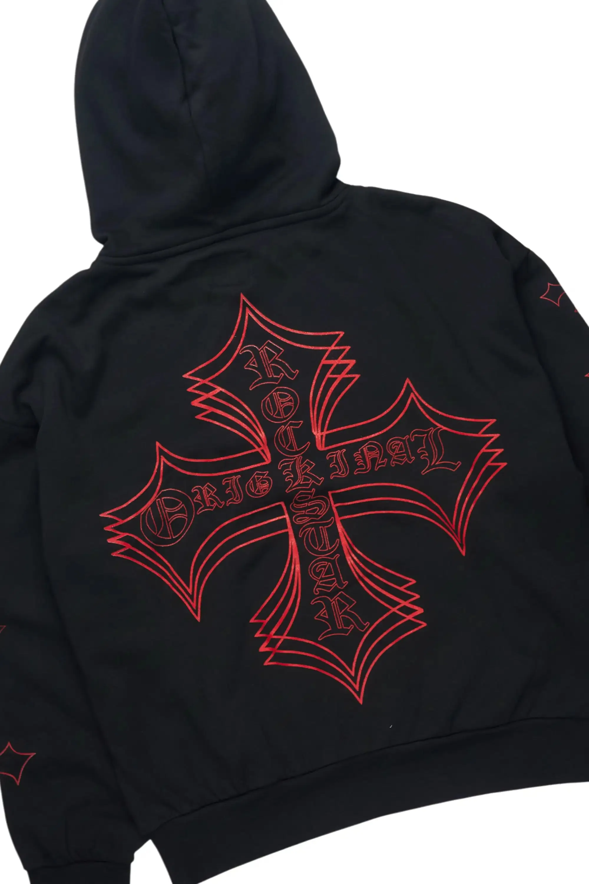 Sargo Black/Red Hoodie Relaxed Track Set sold by Rockstar Original product image thumbnail 3
