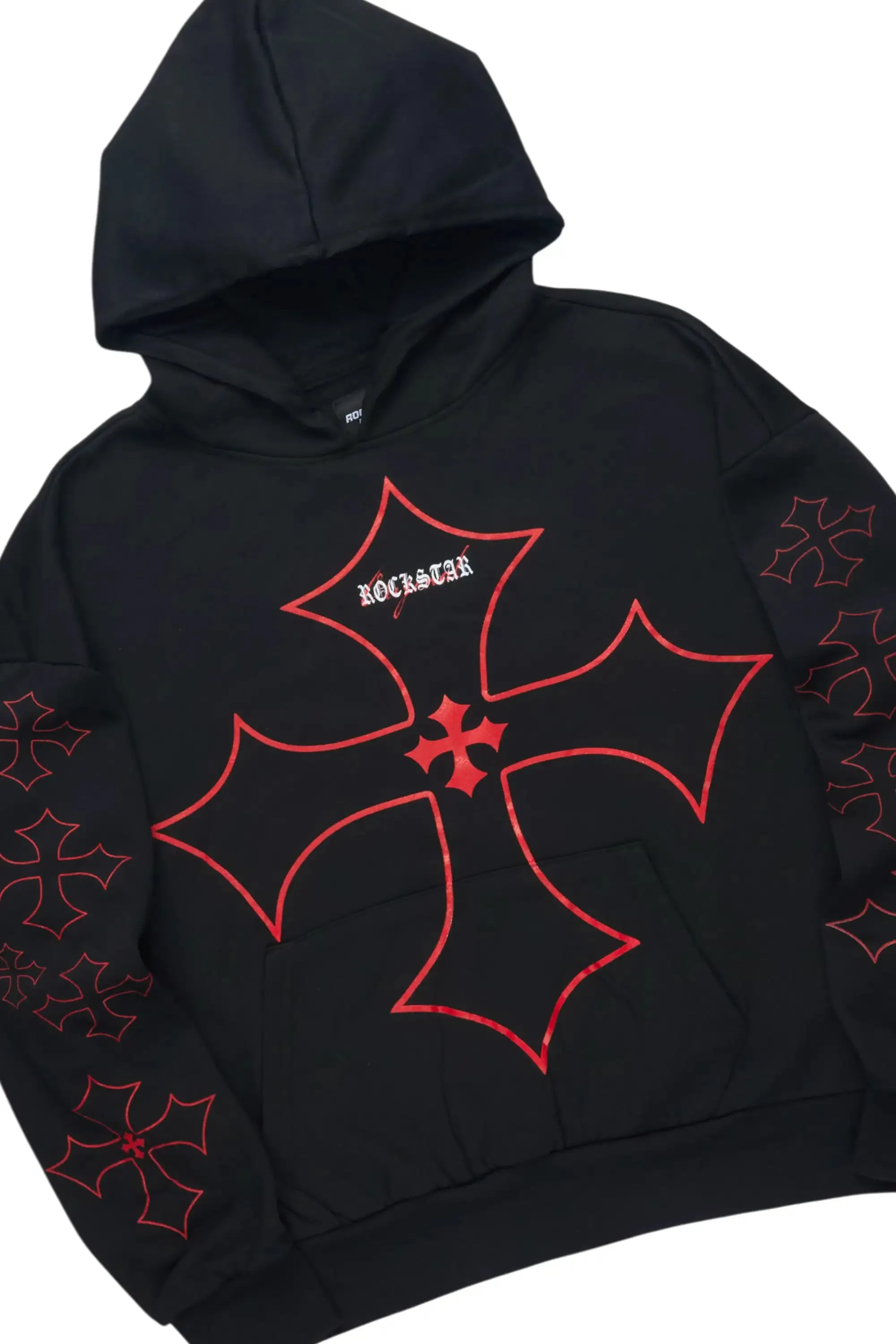Sargo Black/Red Hoodie Relaxed Track Set sold by Rockstar Original product image thumbnail 2