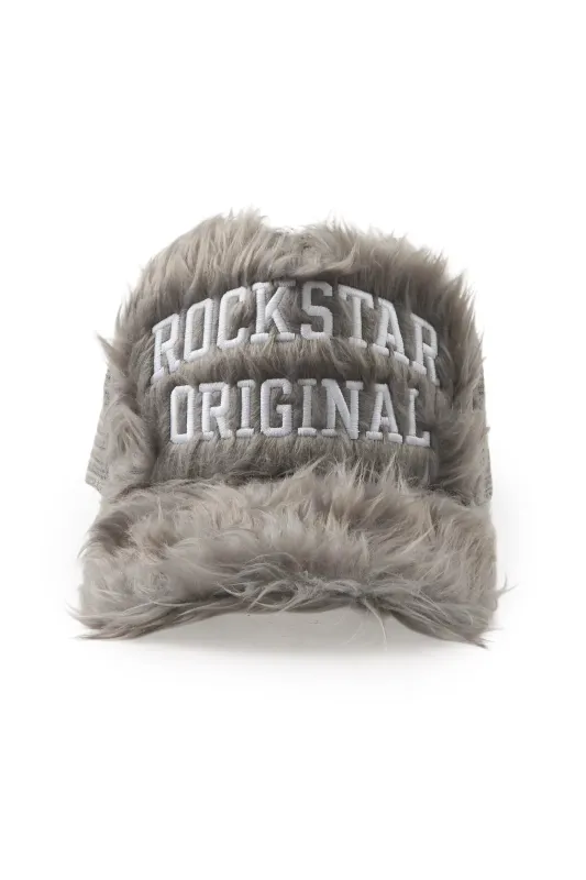 Shaggy Grey Fur Trucker Hat sold by Rockstar Original
