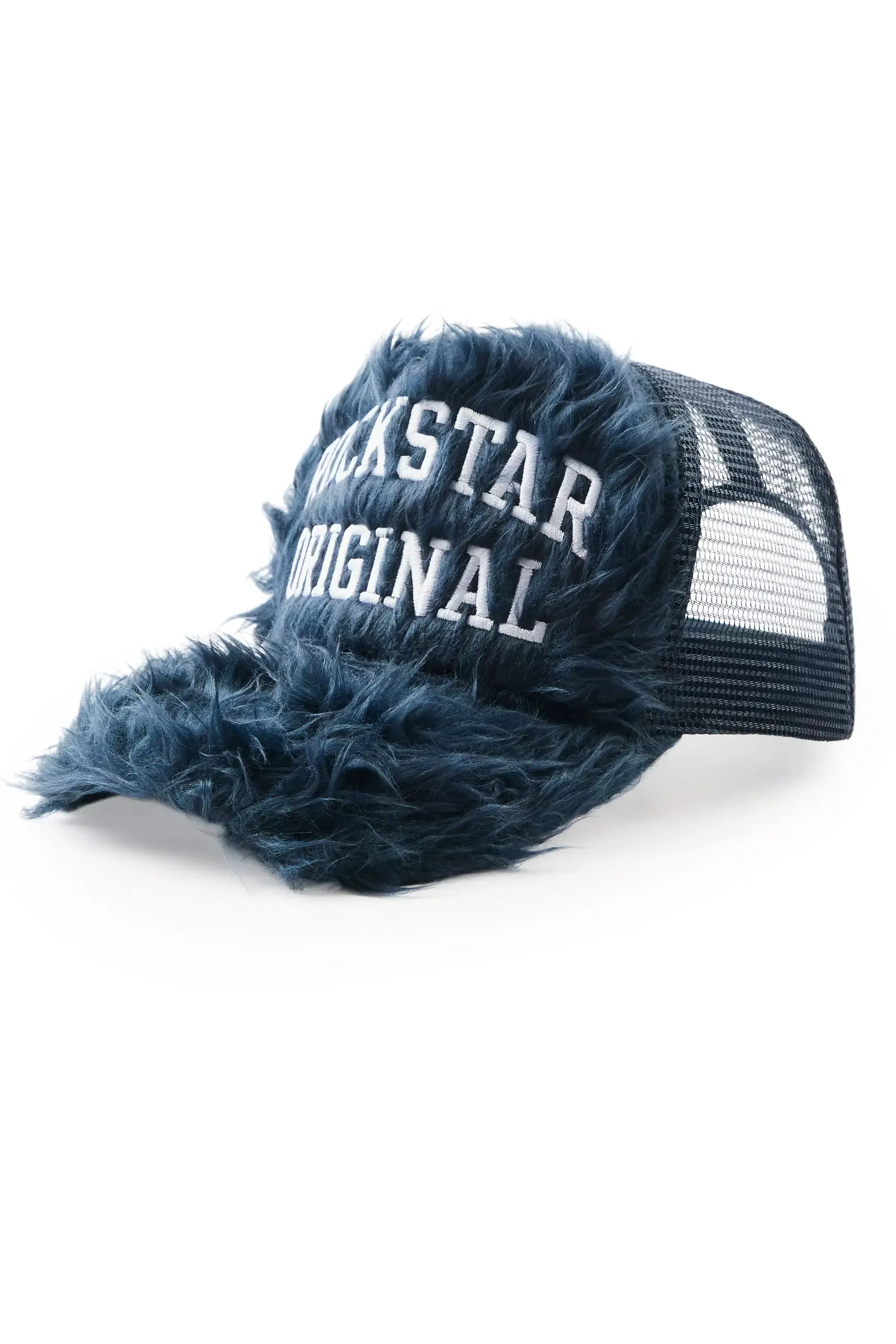 Shaggy Navy Fur Trucker Hat sold by Rockstar Original product image thumbnail 2