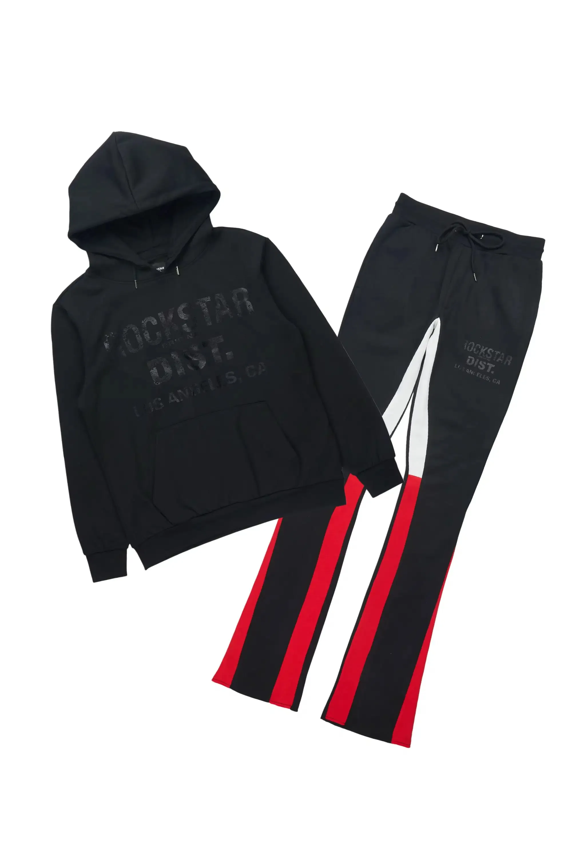 Lake Black/Black Hoodie/Stacked Flare Track Set sold by Rockstar Original