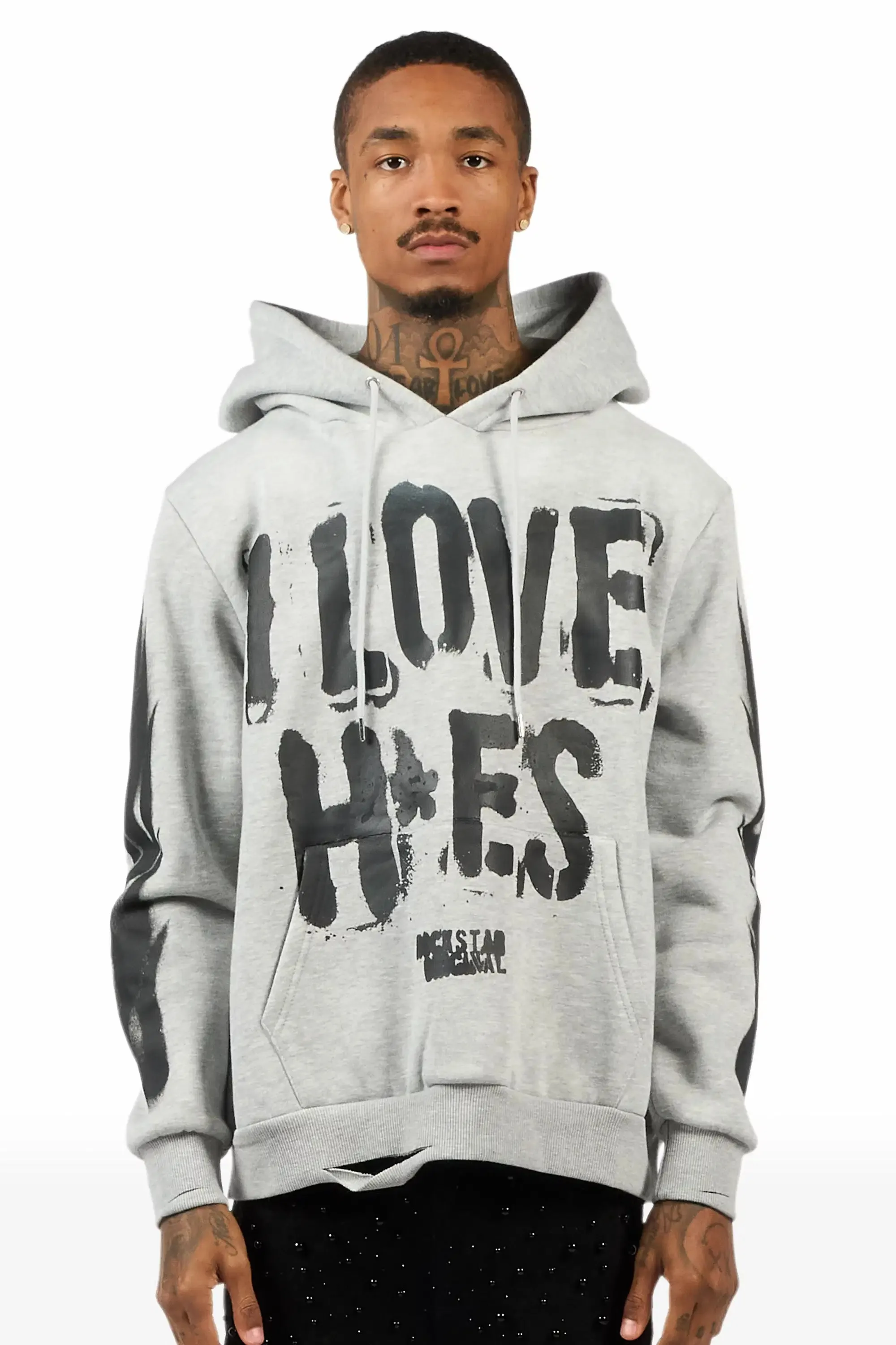 Banyan Heather Grey Graphic Relaxed Hoodie sold by Rockstar Original product image thumbnail 2