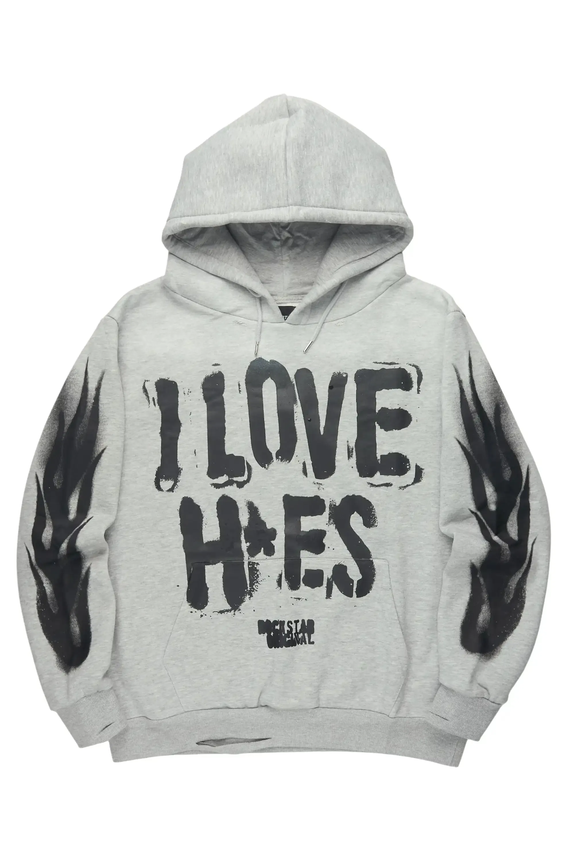 Banyan Heather Grey Graphic Relaxed Hoodie sold by Rockstar Original