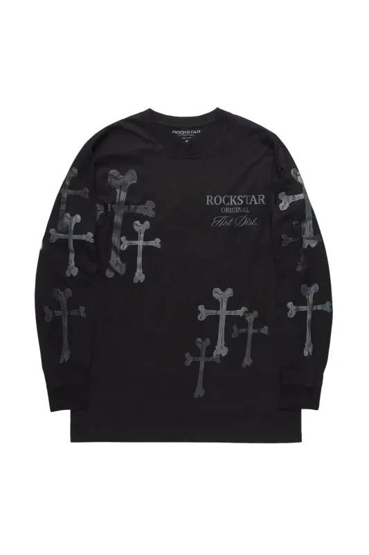 Tarise Black Long Sleeve Graphic T-Shirt sold by Rockstar Original