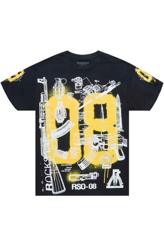 Dayonna Black Oversized T-Shirt made by Rockstar Original