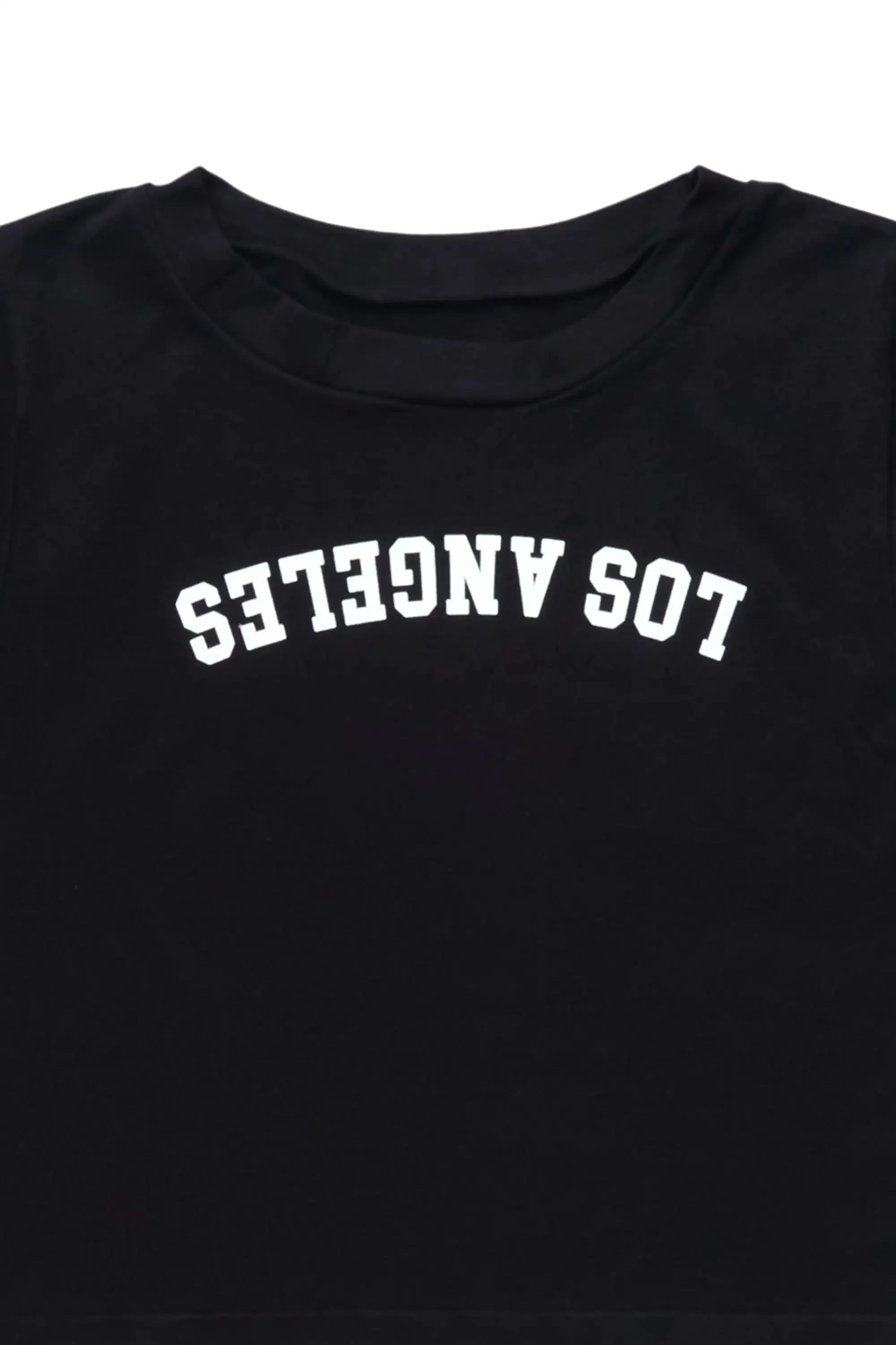 Shawna Black Crop Tee Shirt sold by Rockstar Original product image thumbnail 2