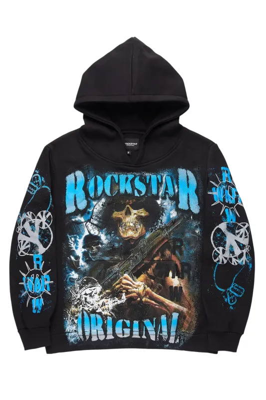 Zare Black/Blue Graphic Hoodie made by Rockstar Original