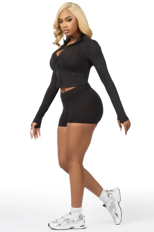 Karlina Black Long Sleeve Active Set sold by Rockstar Original