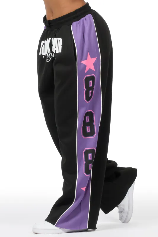 Airelle Black/Purple Baggy Track Pant sold by Rockstar Original