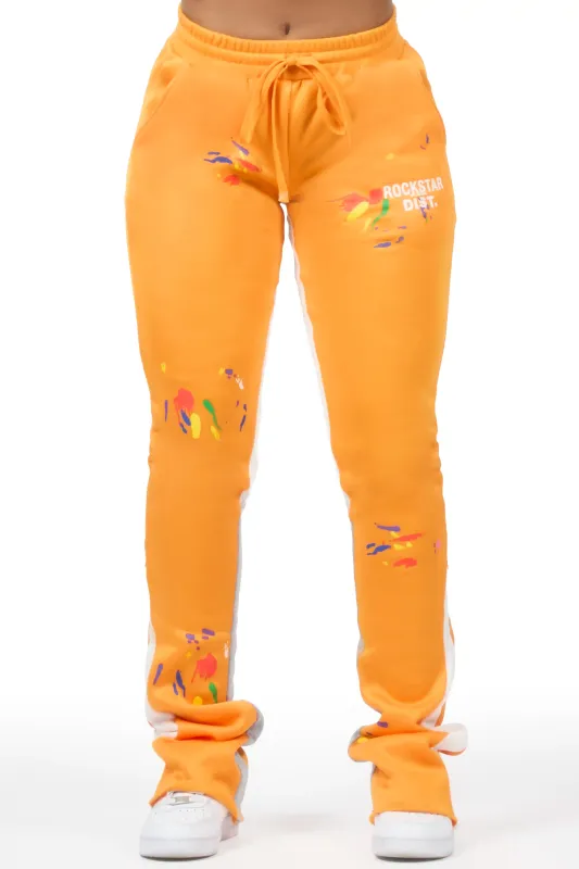 Karenthia 2.0 Orange Stacked Track Pant sold by Rockstar Original