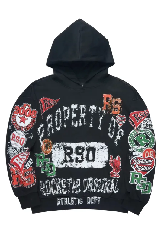 Syrix Black/Multi Graphic Hoodie made by Rockstar Original