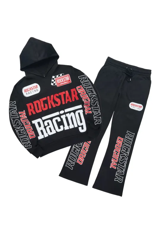 Spiller Black Hoodie Relaxed Track Set sold by Rockstar Original