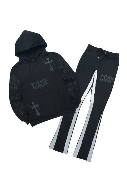Navion Black/Grey Hoodie/Stacked Flare Track Set sold by Rockstar Original