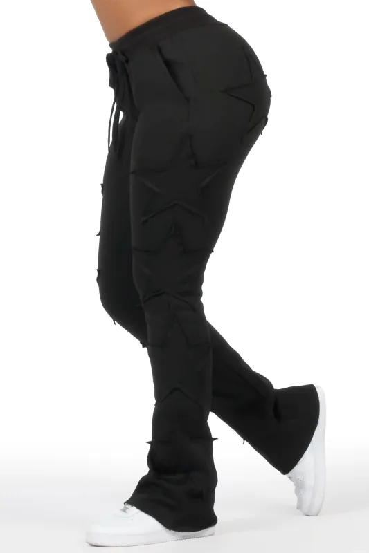 Sinayah Black Stacked Track Pant sold by Rockstar Original