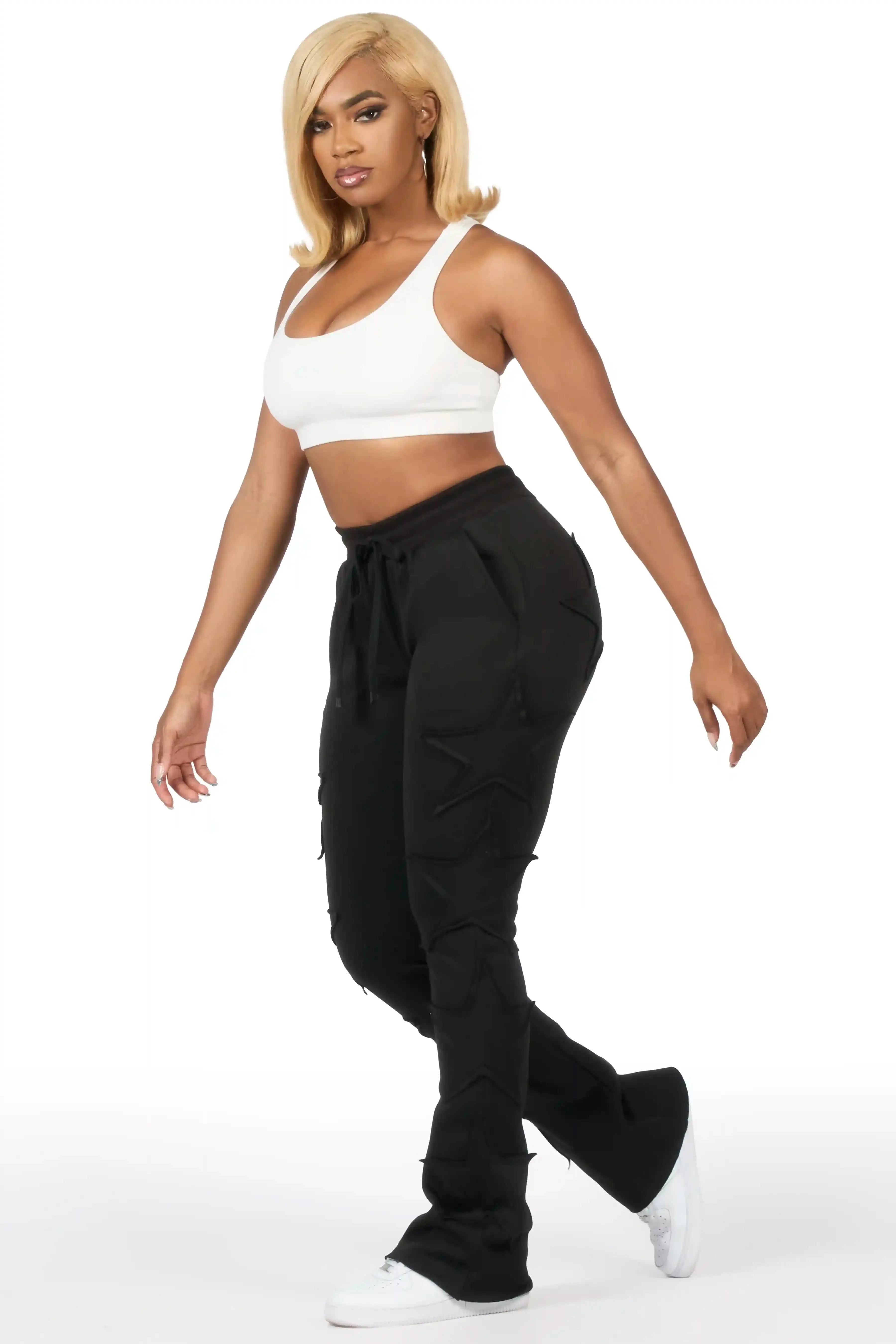 Sinayah Black Stacked Track Pant sold by Rockstar Original product image thumbnail 2