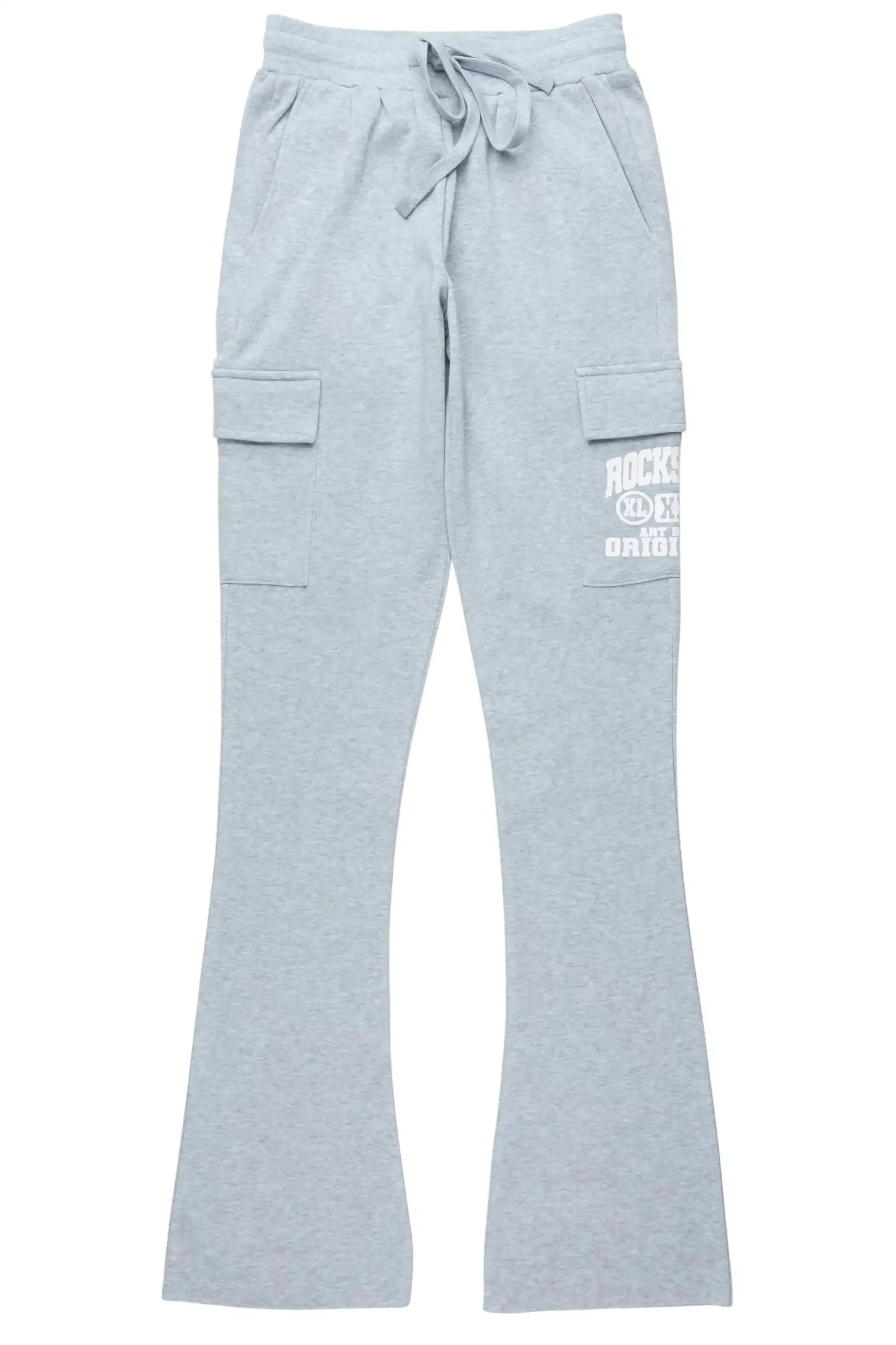 Elandira Heather Grey Cargo Stacked Track Pant sold by Rockstar Original product image thumbnail 3