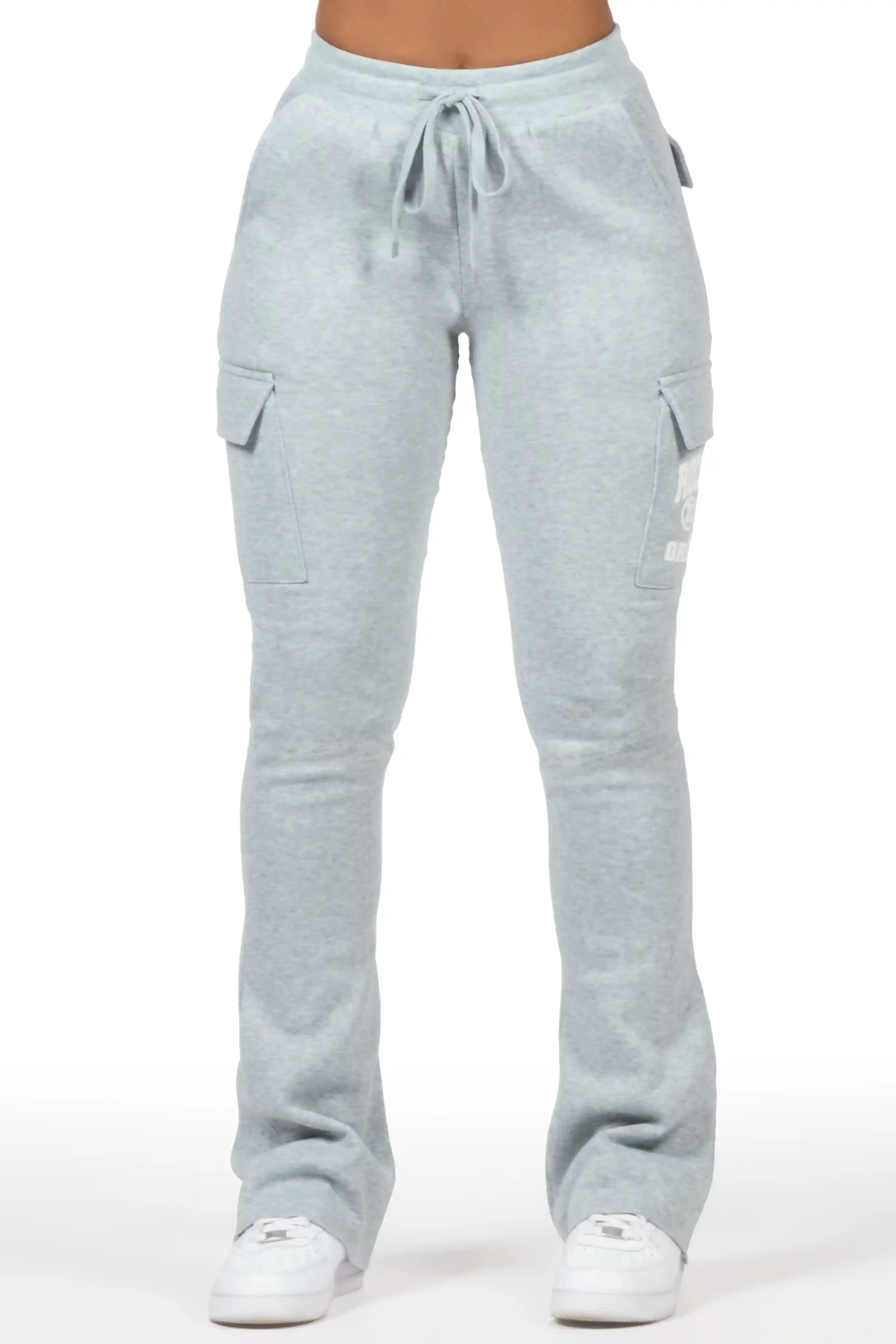 Elandira Heather Grey Cargo Stacked Track Pant sold by Rockstar Original product image thumbnail 5