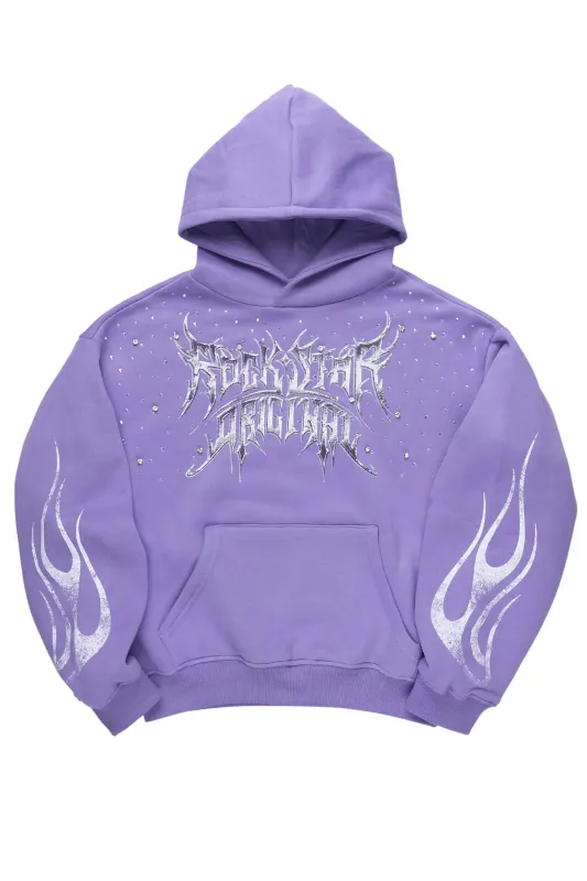 Nikisha Purple Rhinestone Hoodie made by Rockstar Original