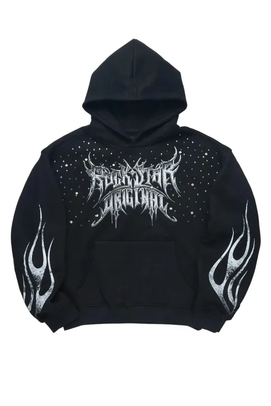 Nikisha Black Rhinestone Hoodie made by Rockstar Original