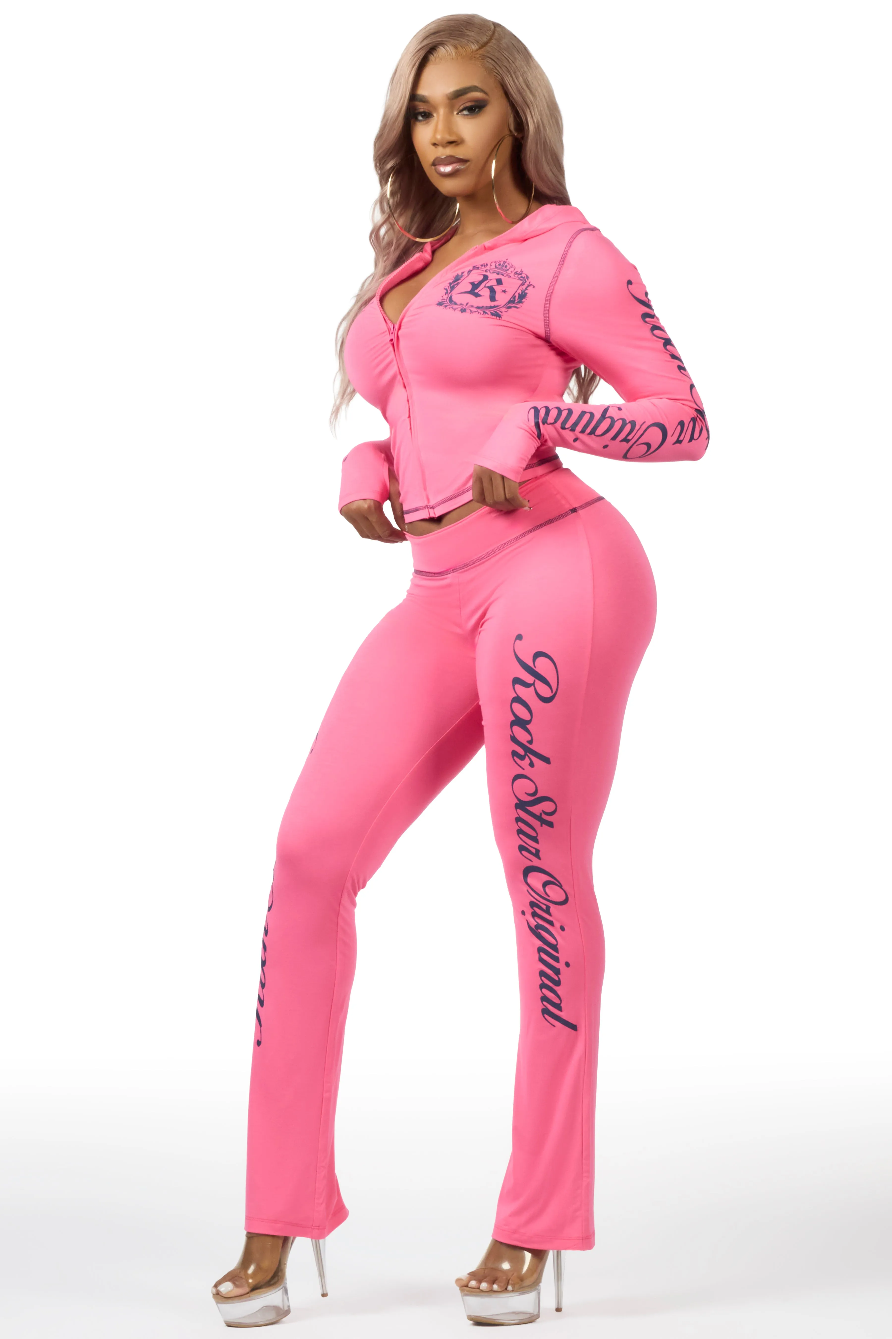 Desmine Hot Pink Lounge Trackset sold by Rockstar Original product image thumbnail 5