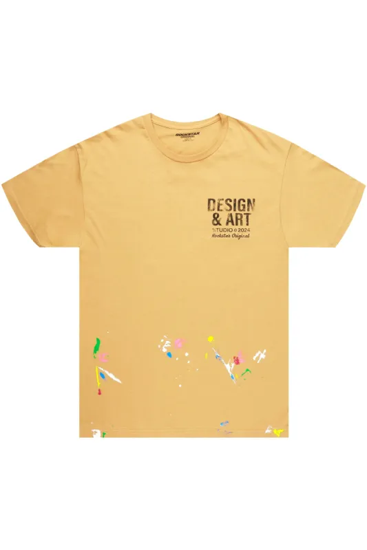 Mancha Beige/Black Graphic T-Shirt sold by Rockstar Original