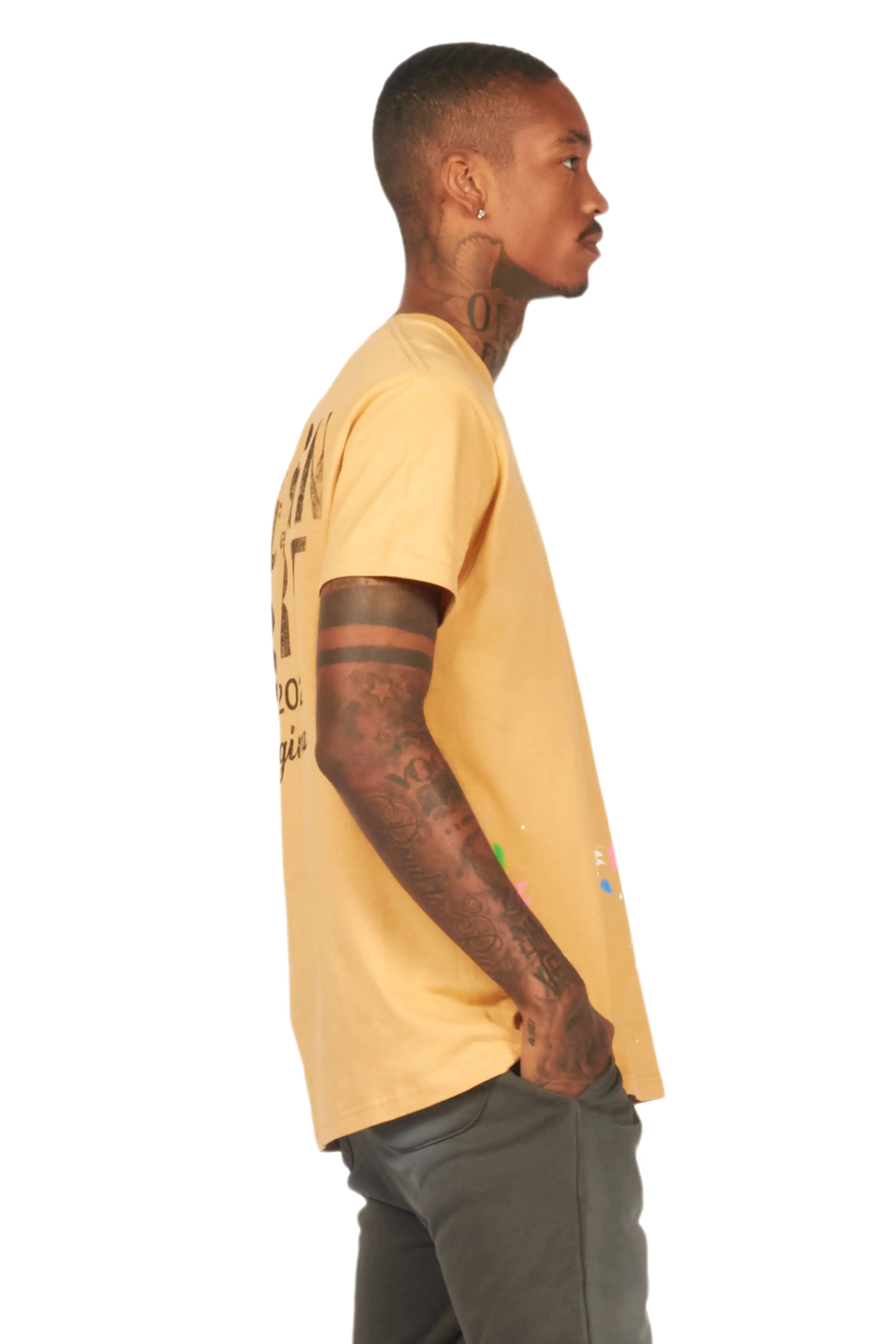 Mancha Beige/Black Graphic T-Shirt sold by Rockstar Original product image thumbnail 5