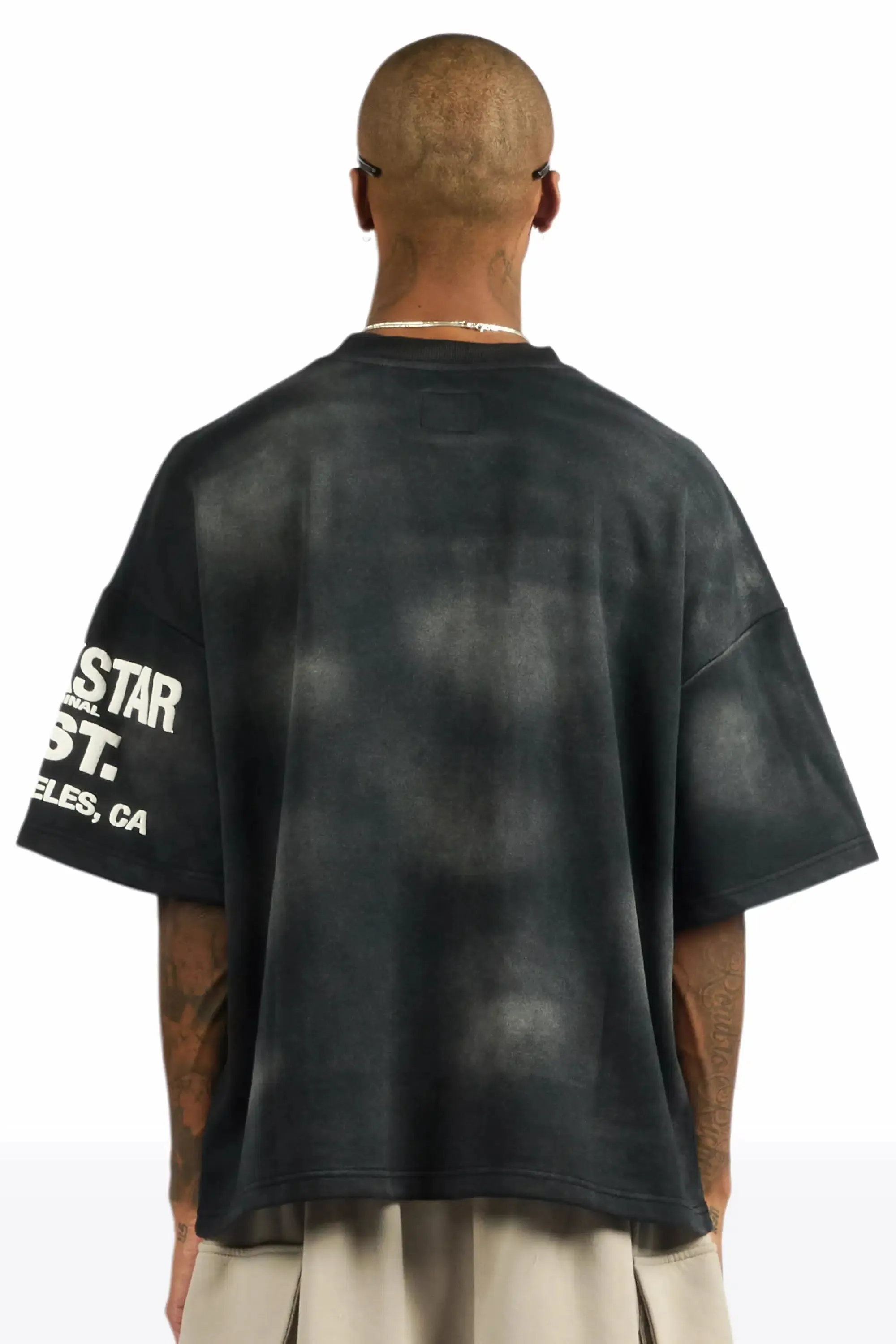 Outline Black French Terry T-Shirt sold by Rockstar Original product image thumbnail 4