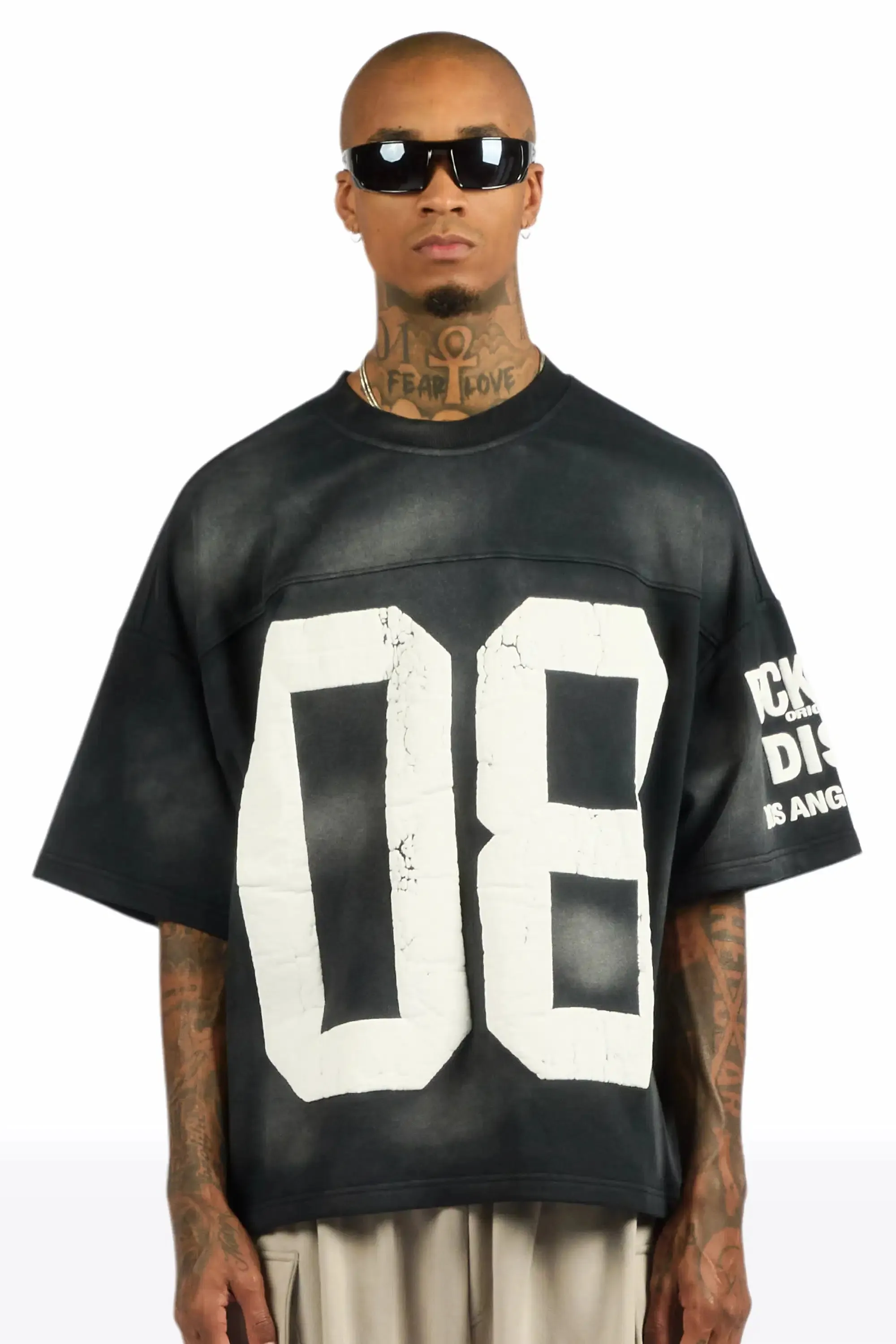 Outline Black French Terry T-Shirt sold by Rockstar Original product image thumbnail 2