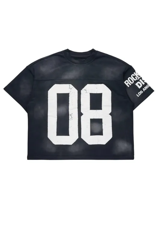 Outline Black French Terry T-Shirt made by Rockstar Original