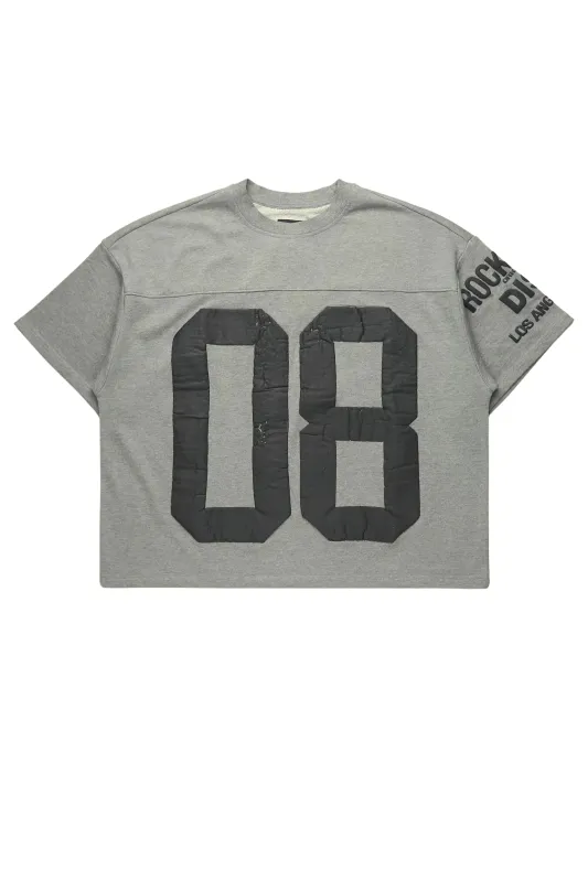 Outline Heather Grey French Terry T-Shirt made by Rockstar Original